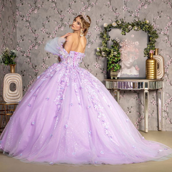 Sequin Strapless Sweetheart Quinceanera Dress by GLS by Gloria - GL3470