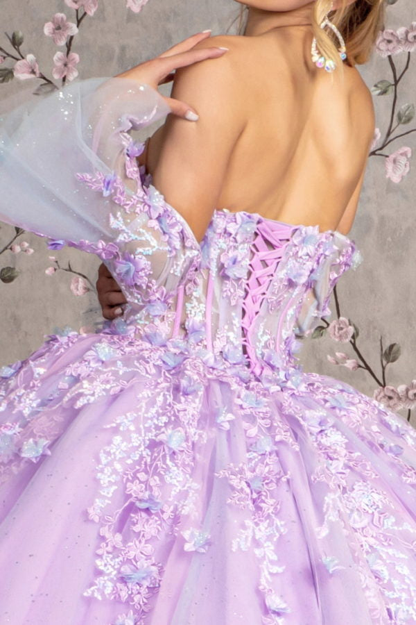 Sequin Strapless Sweetheart Quinceanera Dress by GLS by Gloria - GL3470