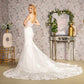 Embroidery Straight Across Neck Mermaid Women Bridal Dress by GLS by Gloria - GL3478 - Special Occasion/Curves