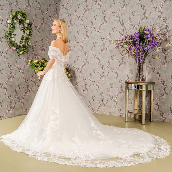 Floral Embroidery A-Line Women Bridal Dress by GLS by Gloria - GL3480 - Special Occasion/Curves