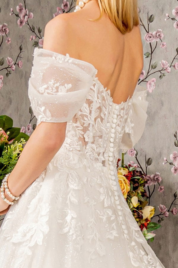 Floral Embroidery A-Line Women Bridal Dress by GLS by Gloria - GL3480 - Special Occasion/Curves