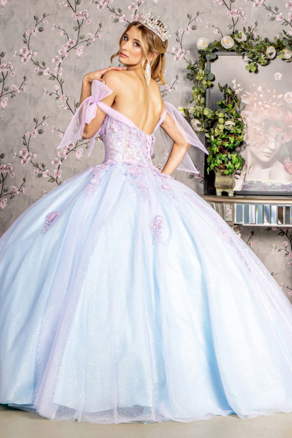 3D Butterfly Off Shoulder Quinceanera Dress by GLS by Gloria - GL3482