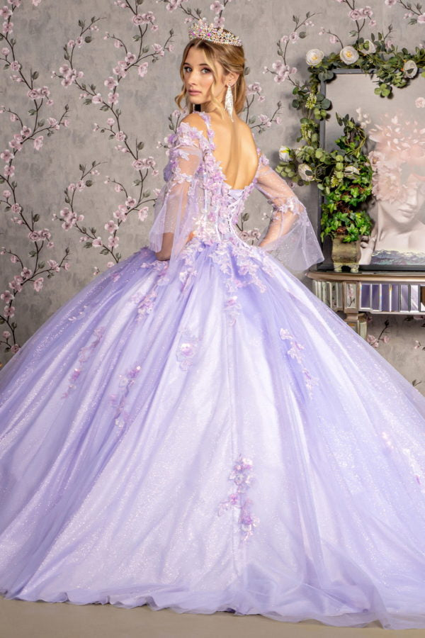 Embroidery Glitter Sweetheart Quinceanera Dress by GLS by Gloria - GL3484