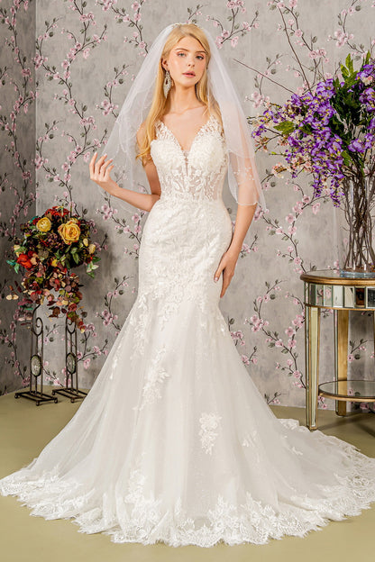 Glitter Sweetheart Neckline Mermaid Women Bridal Dress by GLS by Gloria - GL3487 - Special Occasion/Curves