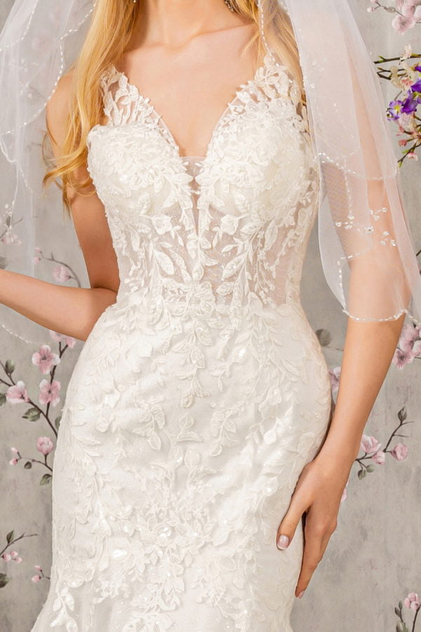 Glitter Sweetheart Neckline Mermaid Women Bridal Dress by GLS by Gloria - GL3487 - Special Occasion/Curves