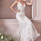 Fitted Lace Mermaid Bridal Gown by Cinderella Divine - J825W