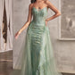 Glitter Strapless Sweetheart Neckline Gown By Ladivine J858 - Women Evening Formal Gown - Special Occasion