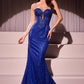 Embellished Strapless Mermaid Gown by Cinderella Divine J871 - Special Occasion