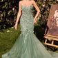 Strapless Scoop Neckline Mermaid Formal Evening Gown by Andrea & Leo Couture - MA101 - Special Occasion/Curves