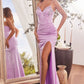 Fitted Sweetheart Neckline Leg Slit Gown by Cinderella Divine OC021 - Special Occasion