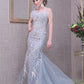 Feathered Sequin Trumpet Dress GLS by Gloria GL3117 - Women Formal Dress - Special Occasion/Curves