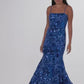 Jovani 37687 Embellished Sheath Spaghetti Strap Dress - Special Occasion/Curves