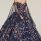 Elizabeth K - GL1970 - Glitter Mesh Cut-Away Shoulder Ballgown Quinceanera Dress