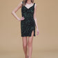 Elizabeth K - GS3085 - Embellished Sweetheart Neck Cocktail Dress - Short