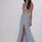 Jovani 38912 Embellished Bodice Leg Slit Sheath Dress - Special Occasion