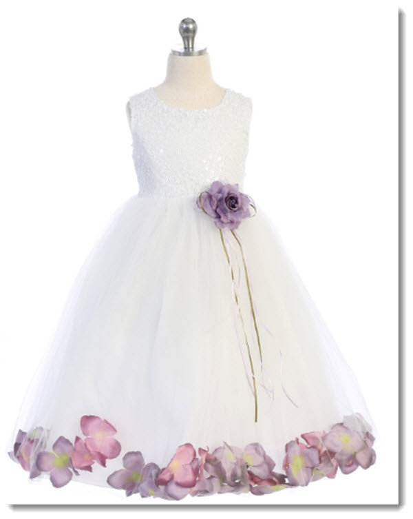 Sequin Top Petal Flower Girl Dress 2of 2 by AS160C Kids Dream - Girl Formal Dresses