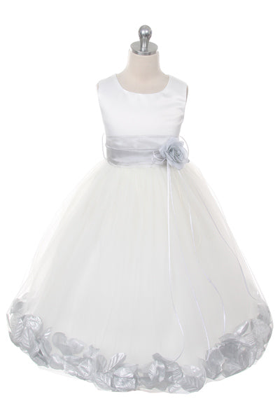 Sash Flower Petal Flower Girl Dress 2of2 by AS160B Kids Dream - Girl Formal Dresses