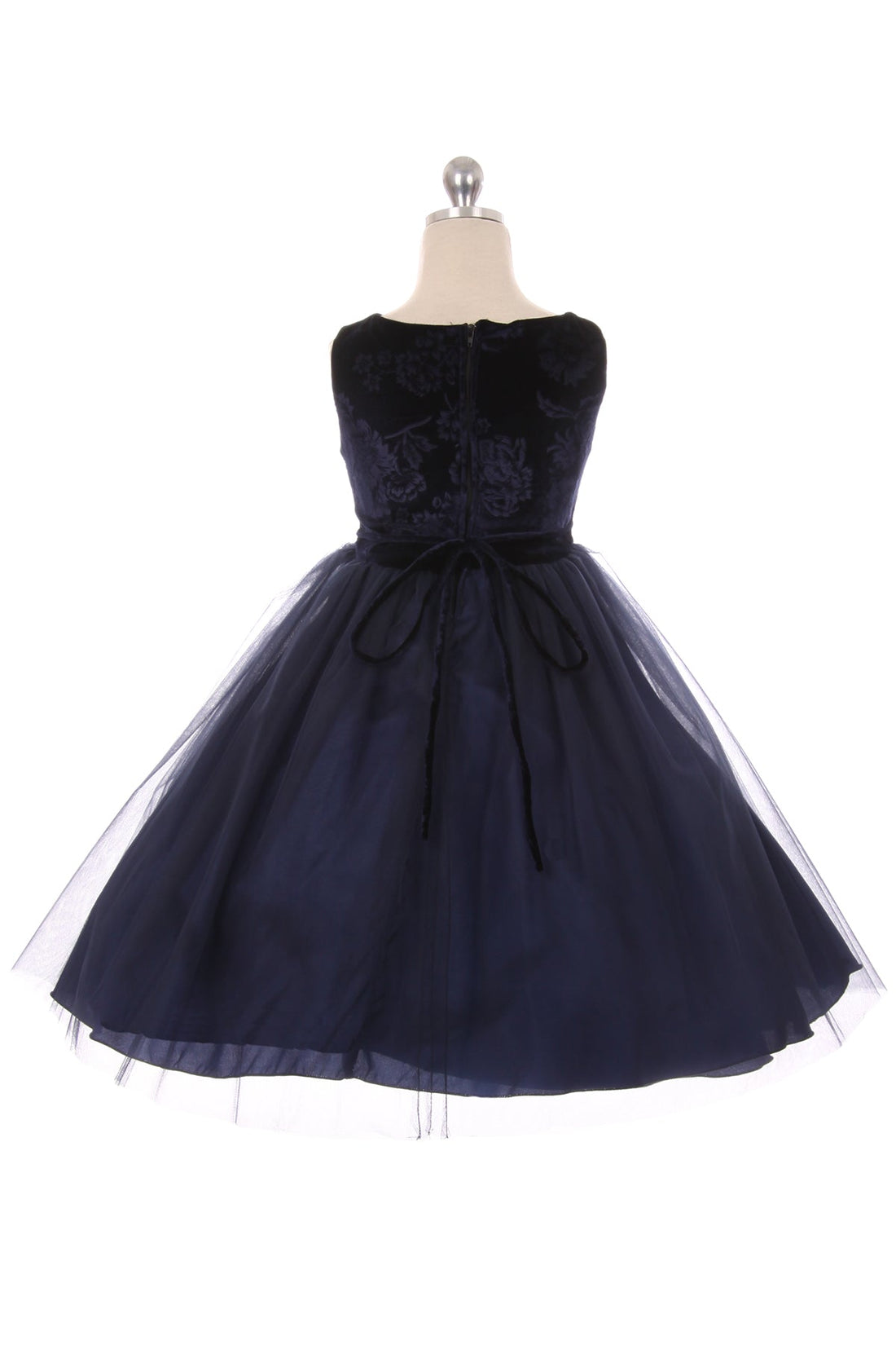 Velvet Rose Patch Girl Party Dress by AS396 Kids Dream - Girl Formal Dresses