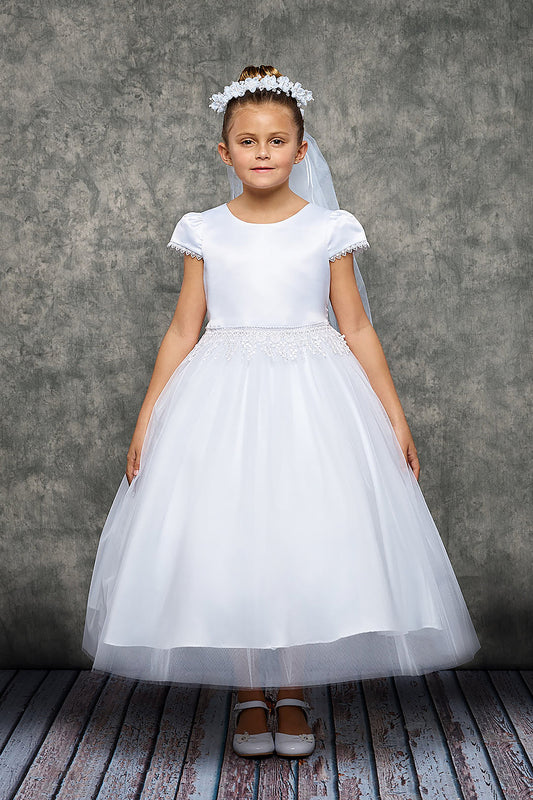 Chandelier Trim Communion Flower Girl Dress by AS460 Kids Dream - Girl Formal Dresses