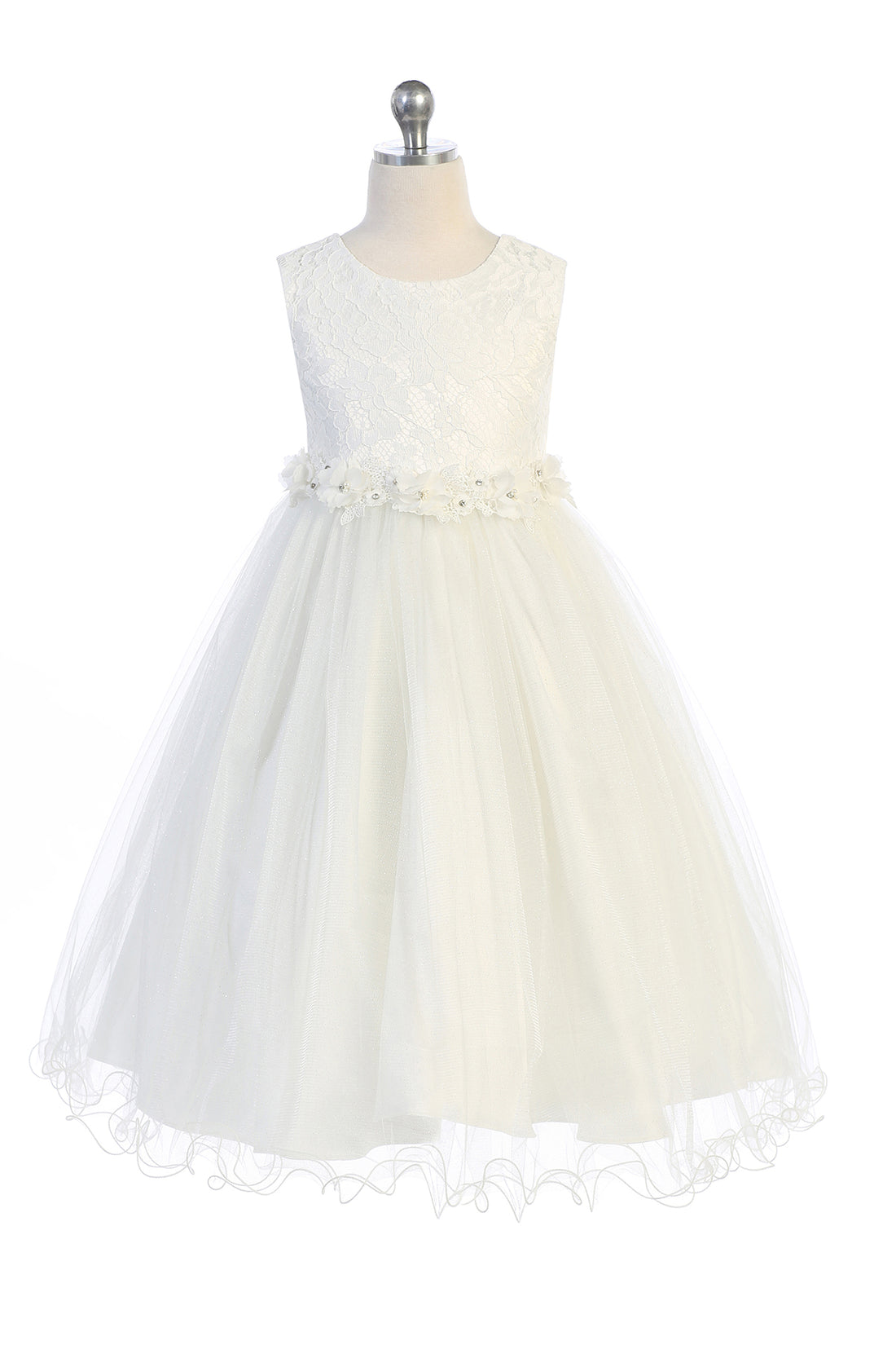 Lace Glitter Tulle Flower Girl Dress by AS468 Kids Dream - Girl Formal Dresses