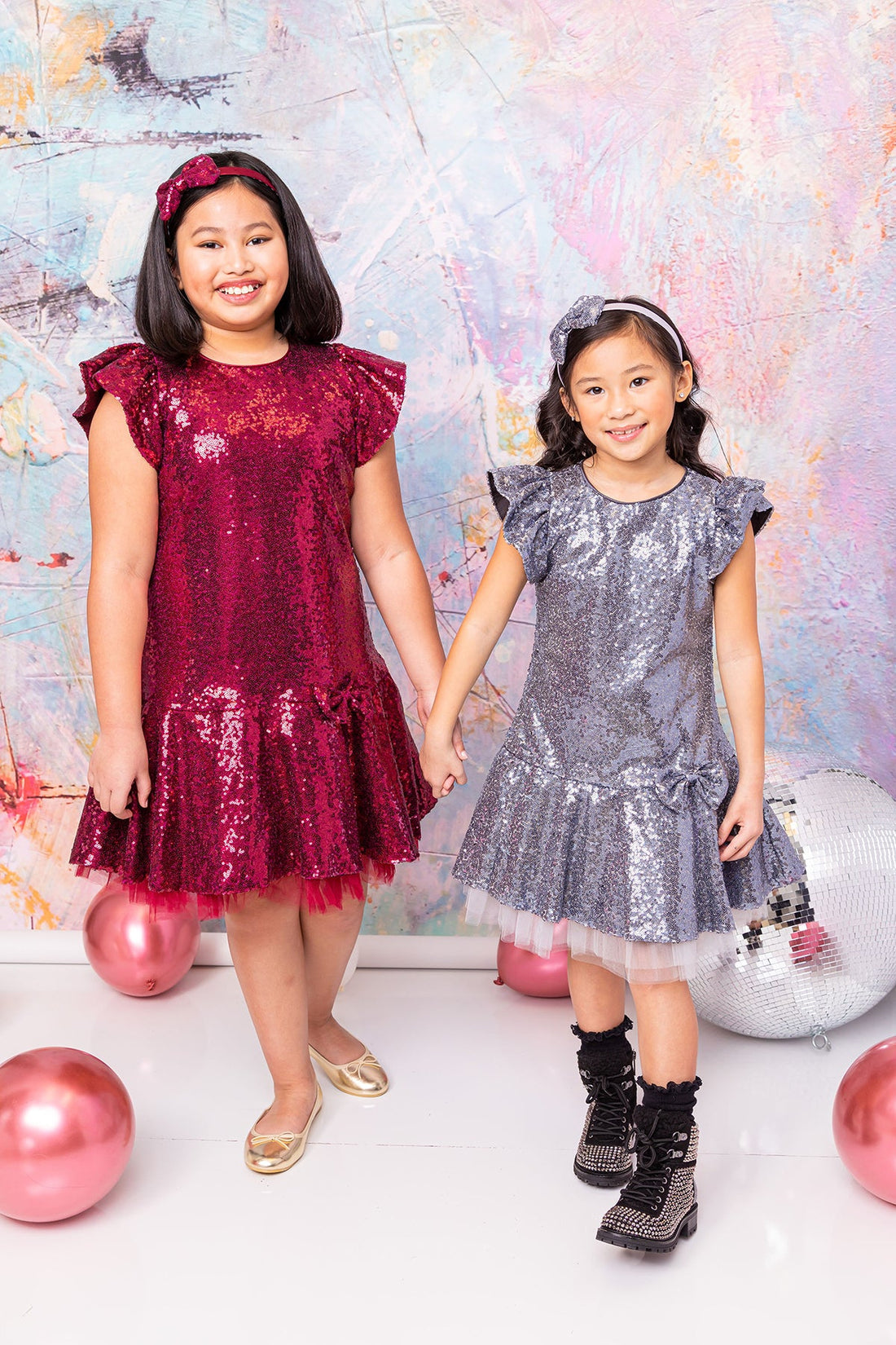 Sequin Ruffle Sleeve Tutu Girl Party Dress by AS530 Kids Dream - Girl Formal Dresses