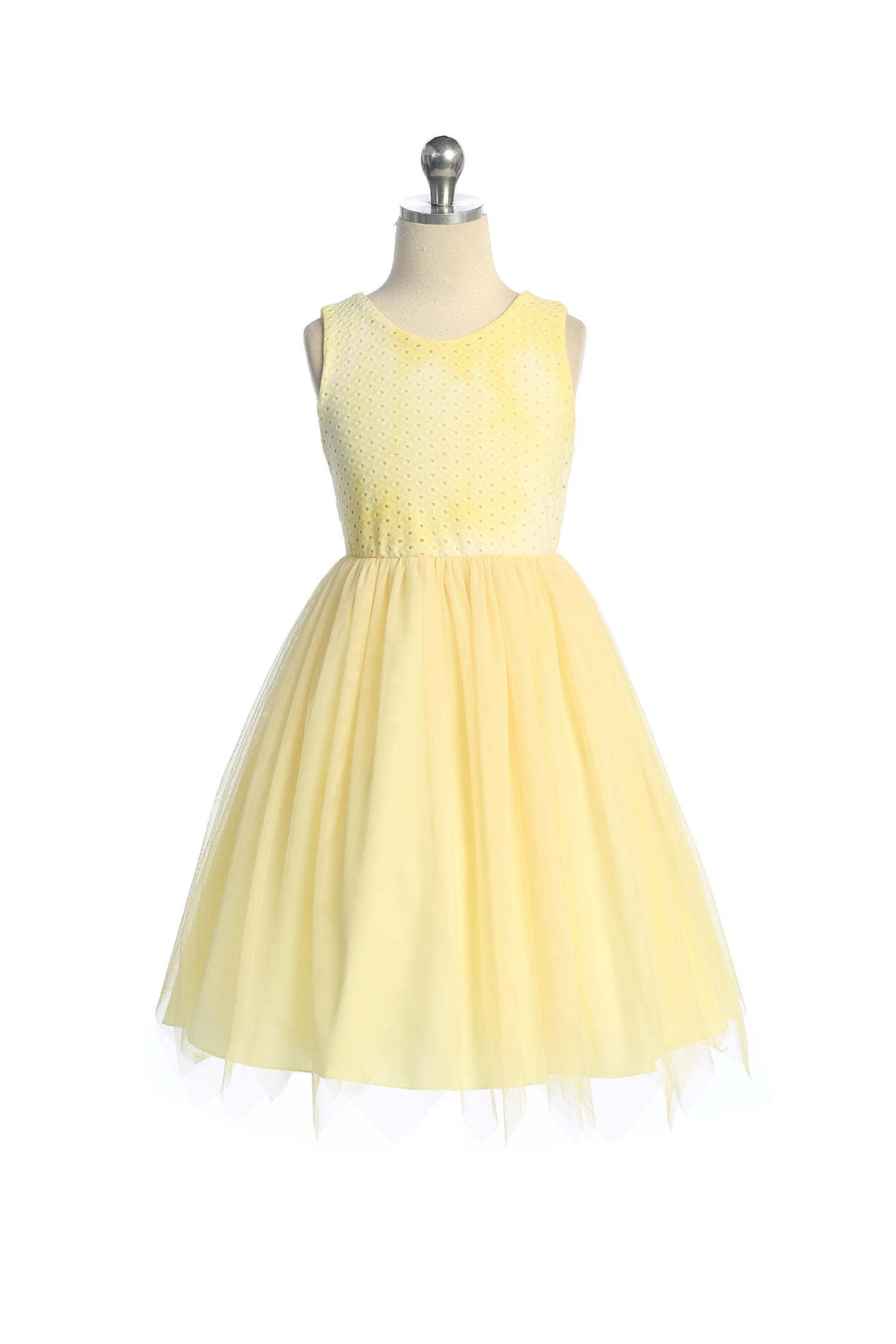 Girl Party Ombre Eyelet Stretch Mesh Dress by AS542 Kids Dream - Girl Formal Dresses