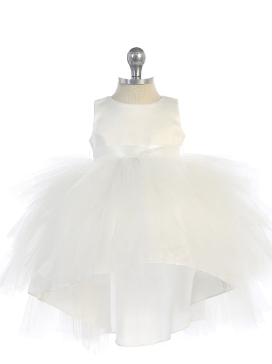 Baby Girl Dress with Ruffled Tulle High-Low Dress by TIPTOP KIDS - AS5658S