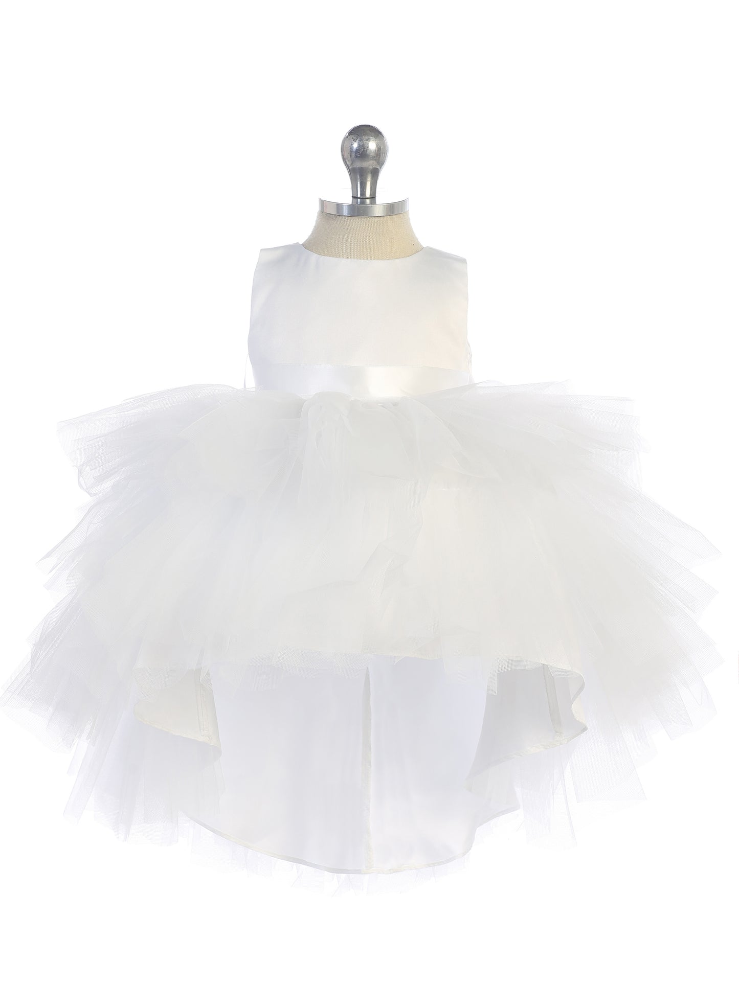 Baby Girl Dress with Ruffled Tulle High-Low Dress by TIPTOP KIDS - AS5658S