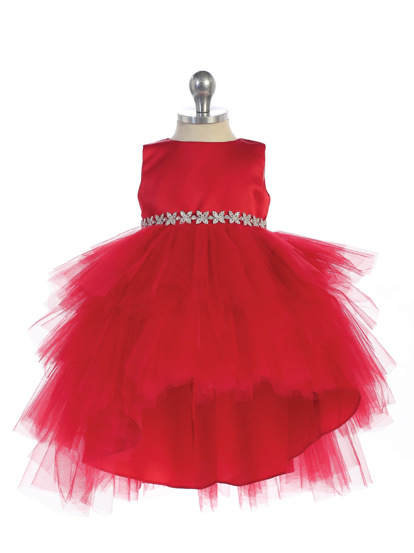 Baby Girl Dress with Ruffled Tulle High-Low Dress by TIPTOP KIDS - AS5658S