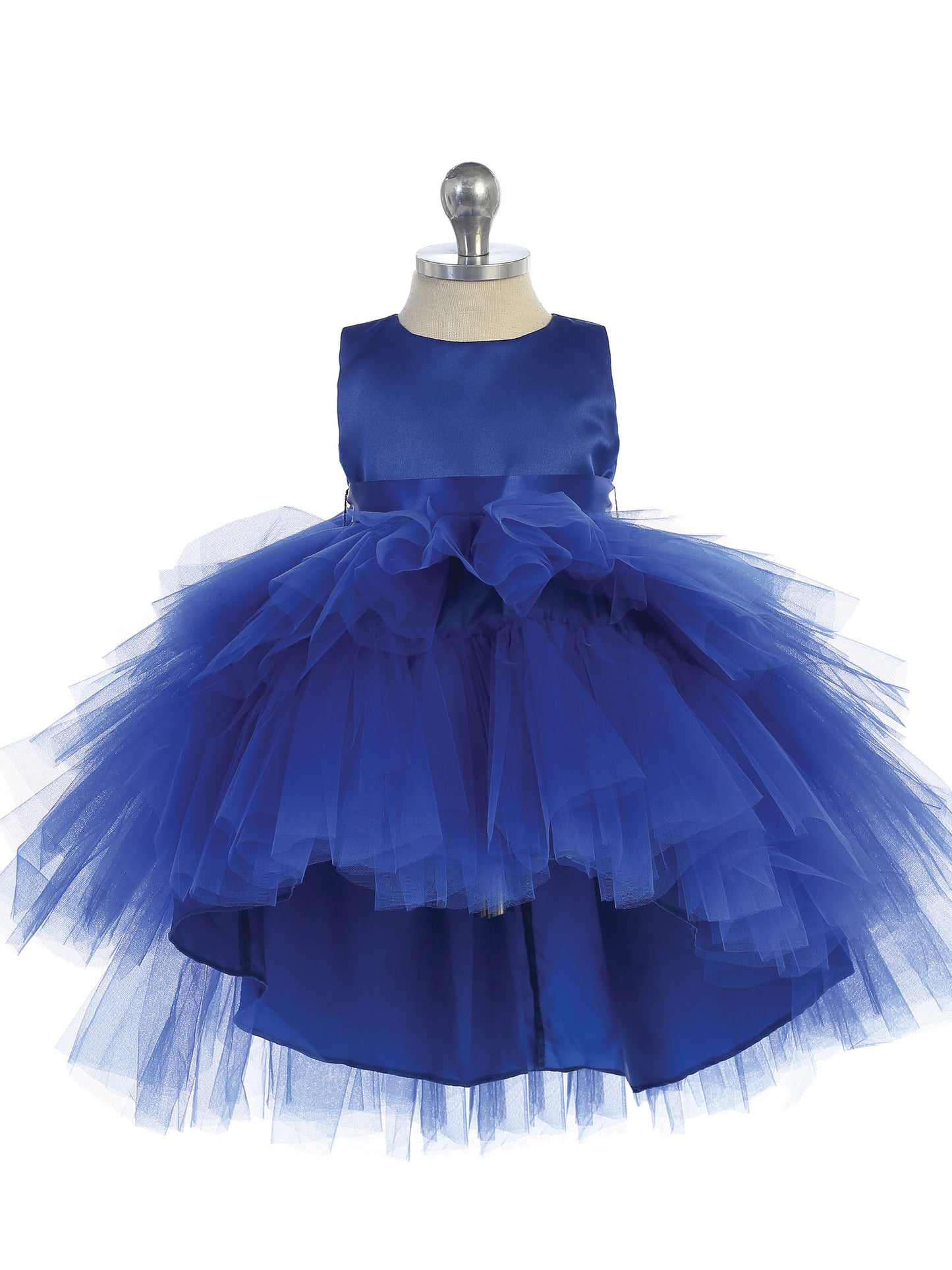 Baby Girl Dress with Ruffled Tulle High-Low Dress by TIPTOP KIDS - AS5658S