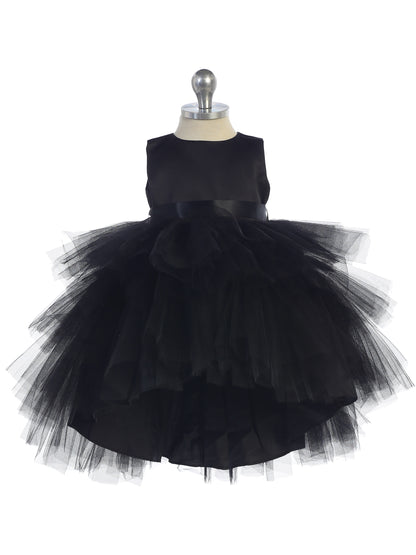 Baby Girl Dress with Ruffled Tulle High-Low Dress by TIPTOP KIDS - AS5658S