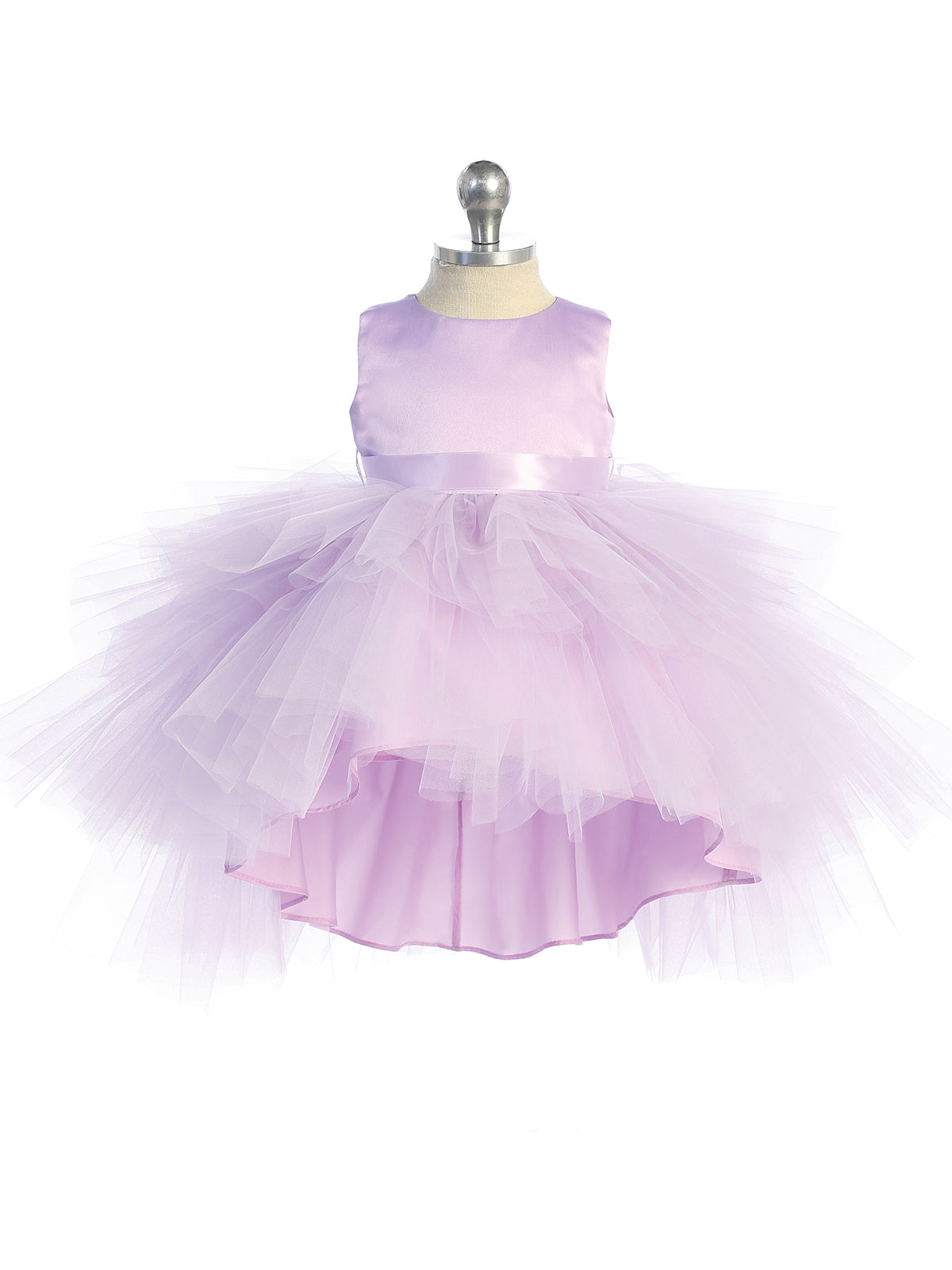 Baby Girl Dress with Ruffled Tulle High-Low Dress by TIPTOP KIDS - AS5658S