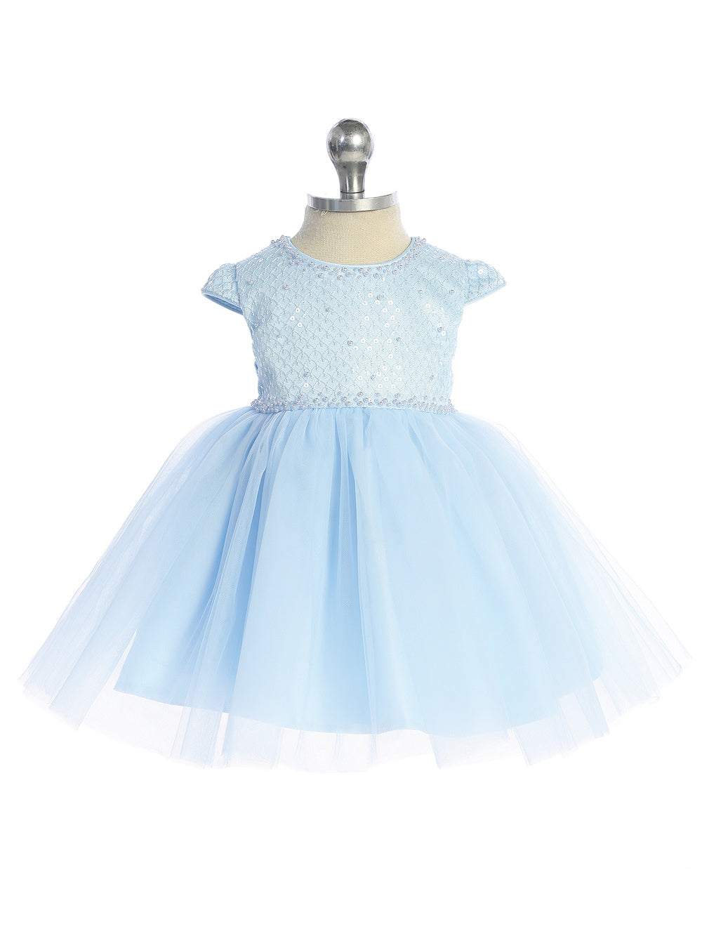 Baby Dress with Lace Applique Bodice Sequin by TIPTOP KIDS - AS5785S