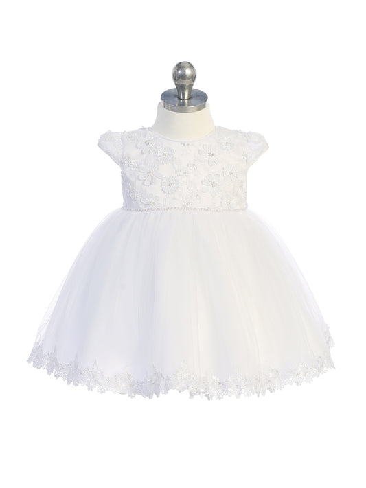 Baby Dress with Lace Applique Bodice Sequin by TIPTOP KIDS - AS5785S