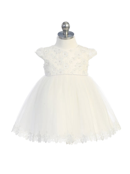 Baby Dress with Lace Applique Bodice Sequin by TIPTOP KIDS - AS5785S