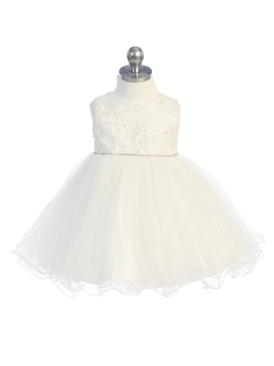 Baby Dress with Tulle Lace Bodice by TIPTOP KIDS - AS5786S