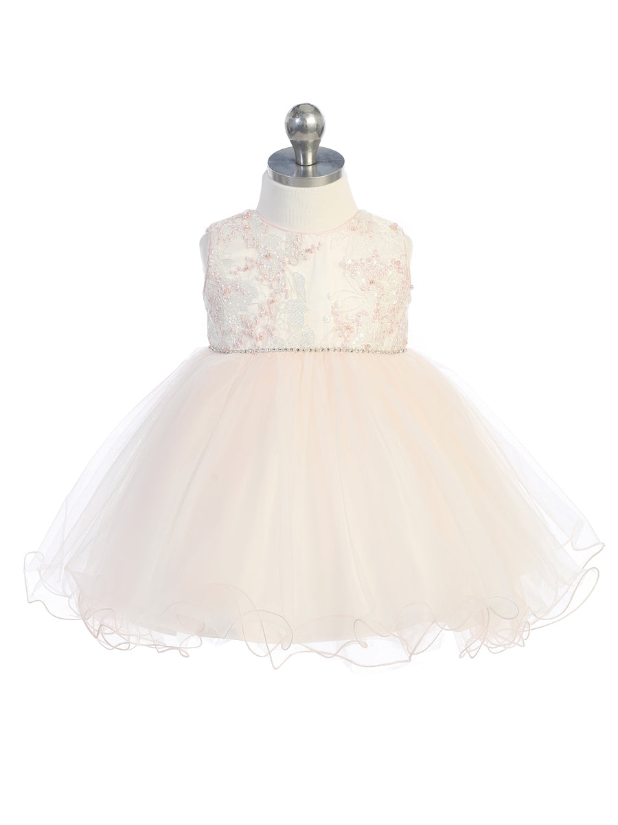 Baby Dress with Tulle Lace Bodice by TIPTOP KIDS - AS5786S