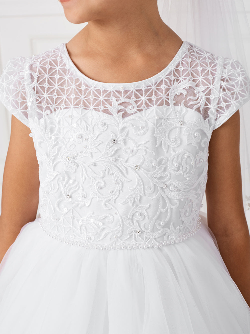 Flower Girl Beautiful Lace Applique Dress by TIPTOP KIDS - AS5799