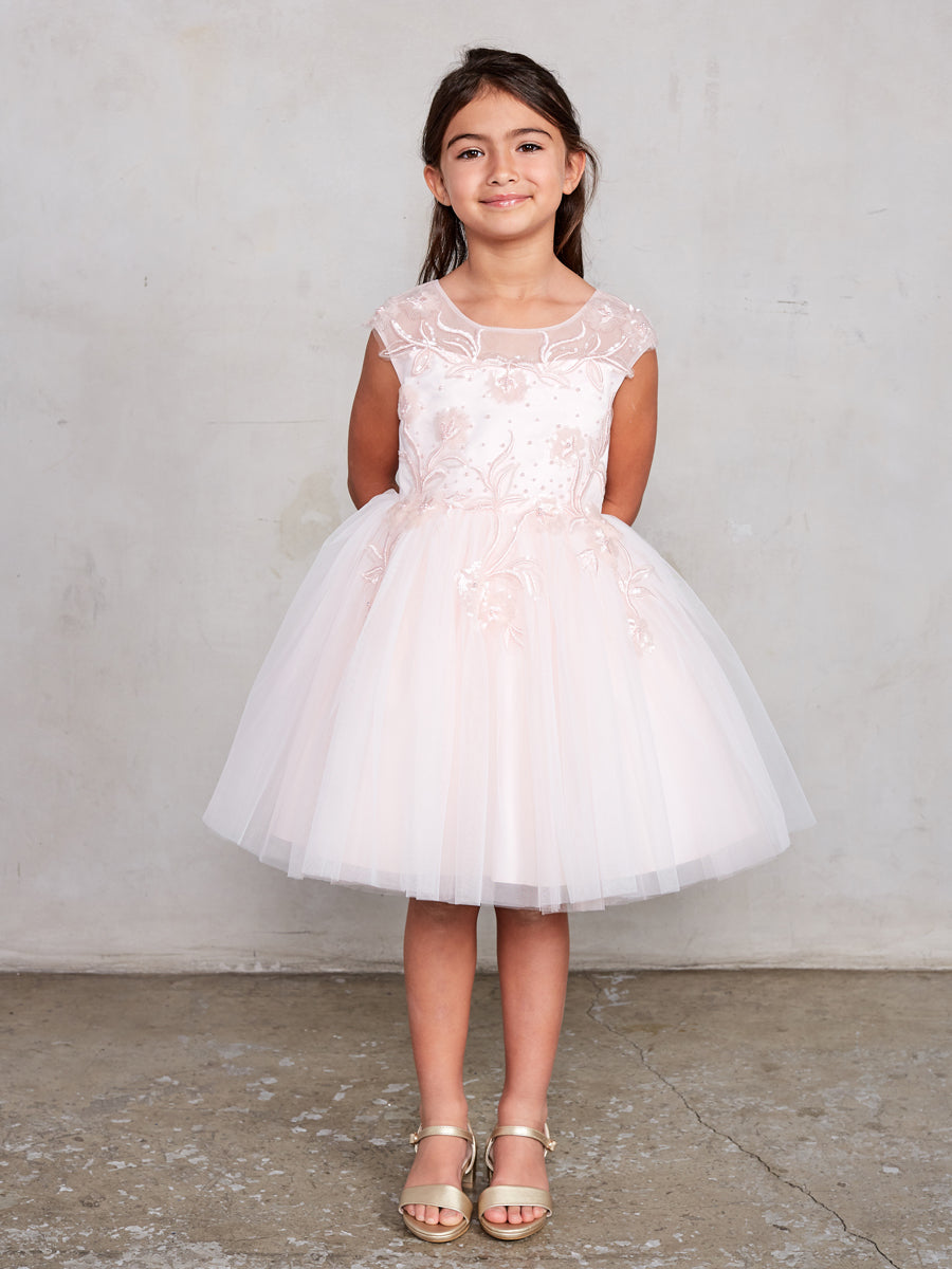 Girl Party Dress with Stunning Cap Sleeved by TIPTOP KIDS - AS7026