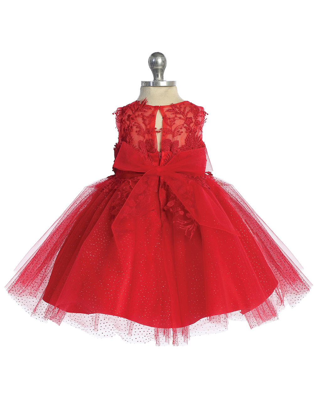 Baby Dress with Beautiful Illusion Neckline Bodice by TIPTOP KIDS - AS7038S