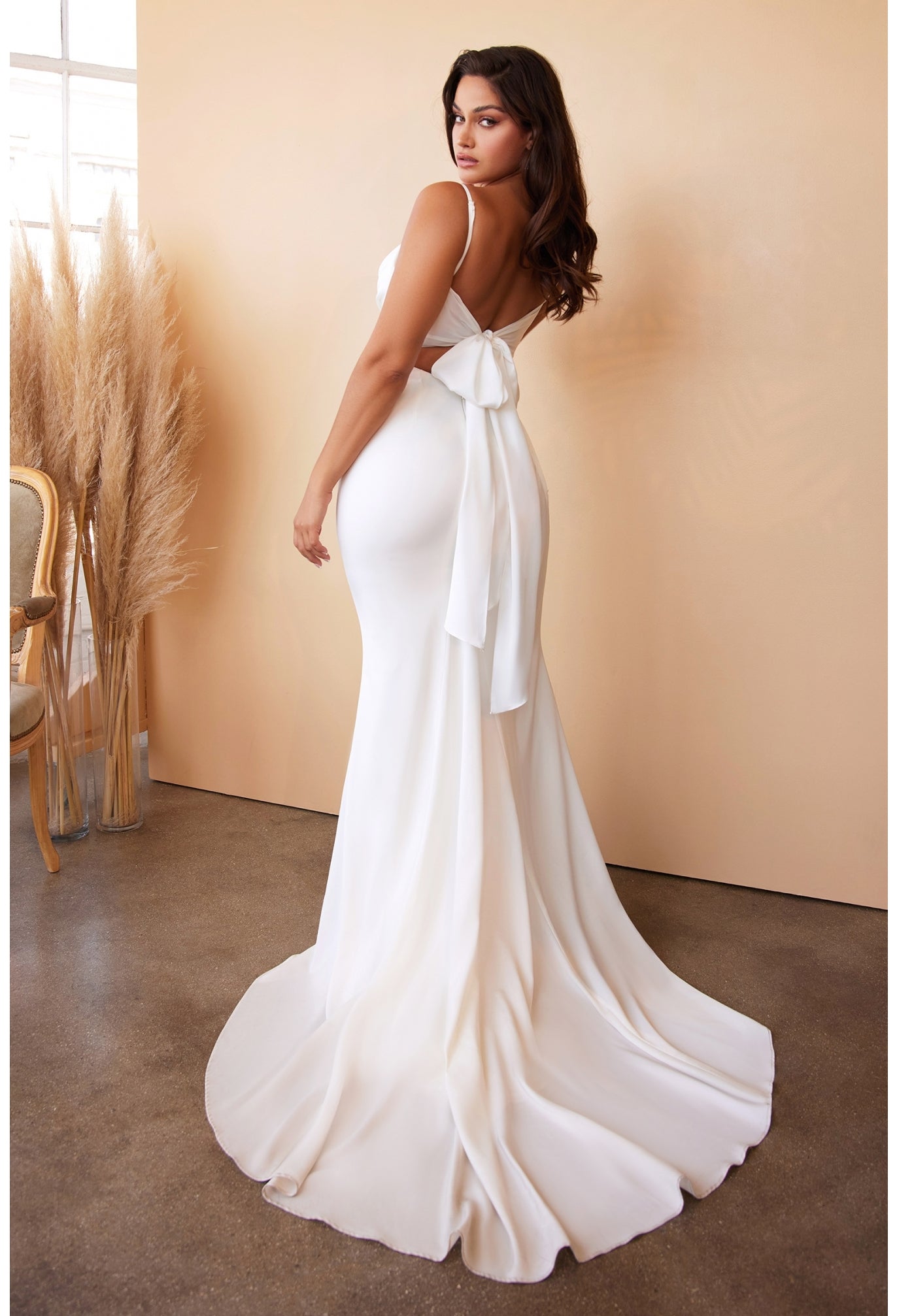 COWL SATIN BRIDAL GOWN by Cinderella Divine 7487W