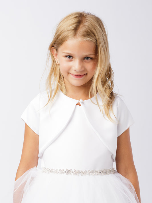 Flower Girl Satin Sleeved Balero Jacket by TIPTOP KIDS - AS7894