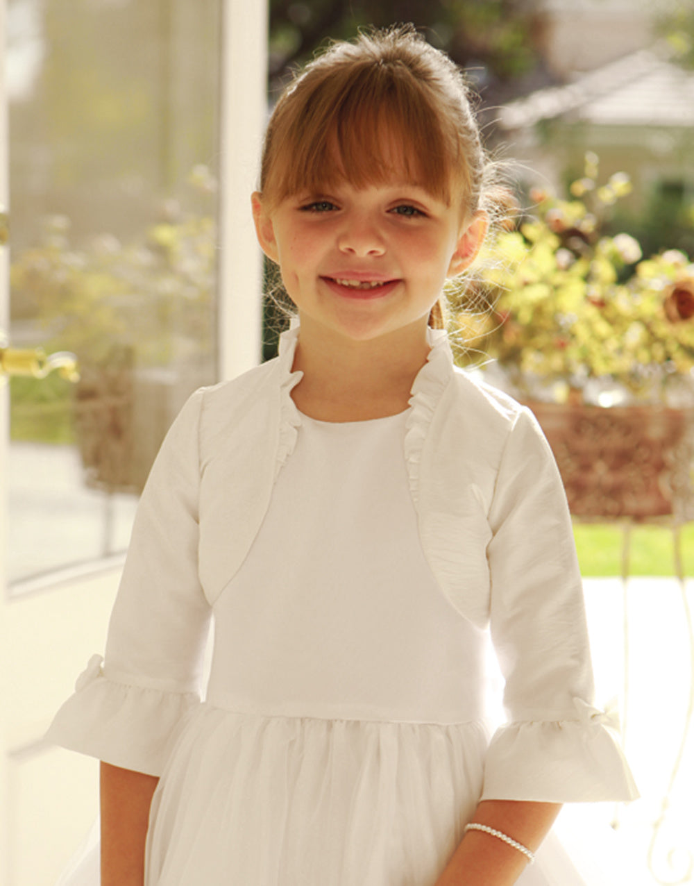 Flower Girl 3/4 Sleeved Taffeta Dress by TIPTOP KIDS - AS7896