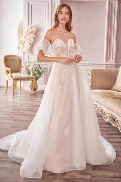 Andrea & Leo Couture - A1014c Sweetheart Bodice A-line Wedding Gown