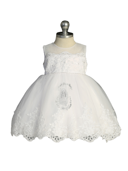 Baby Dress Illusion Neckline Bodice Dress by TIPTOP KIDS - AS2381