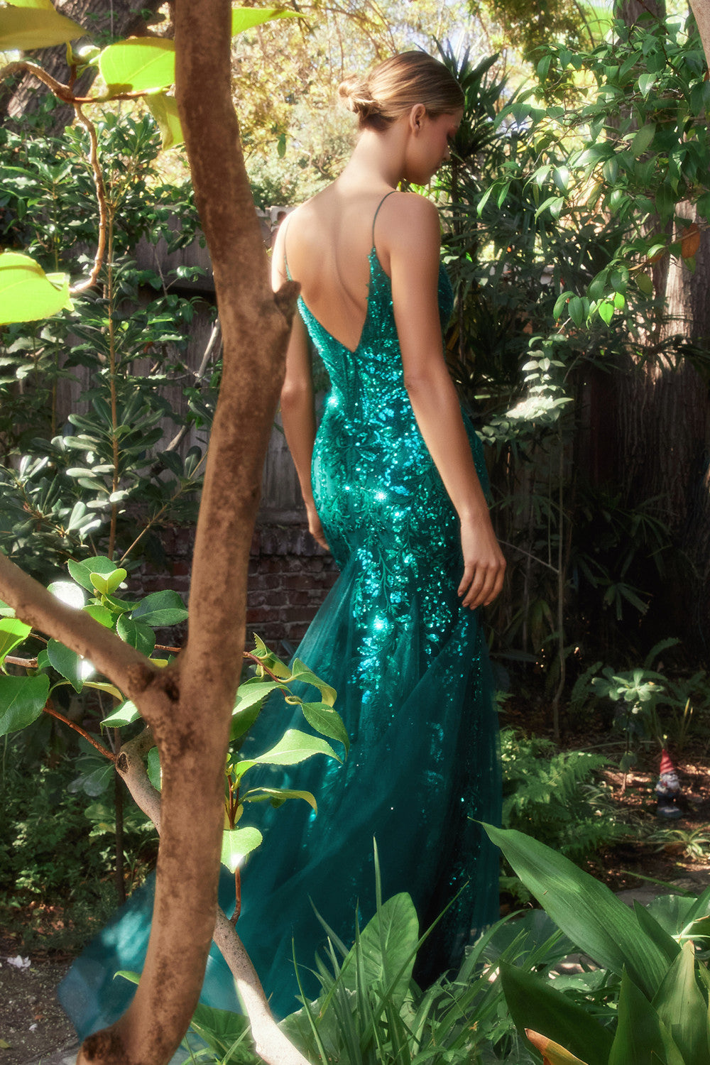 Emerald_1 Fitted Mermaid with Lace Applique Gown A1118 Penelope Gown - Special Occasion