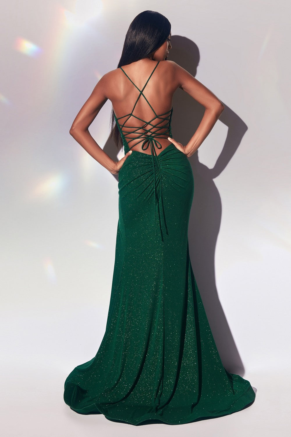 Emerald_1 Stretch Mermaid Slit Gown CC2162 - Women Evening Formal Gown - Special Occasion