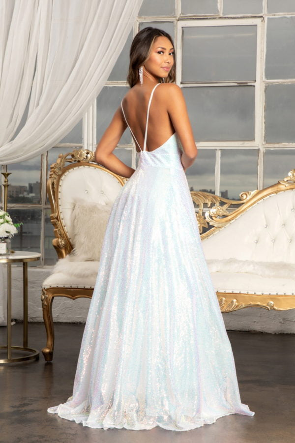 Elizabeth K - GL3028 - Illusion Sweetheart Sequin A-line Gown - Special Occasion/Curves