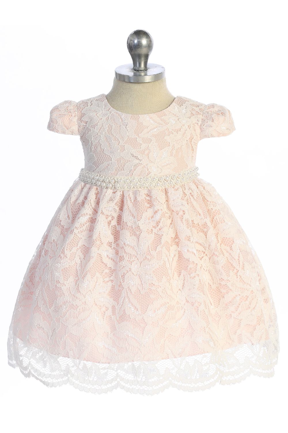 Baby Girl Lace V Back Bow Flower Dress - AS532-C Kids Dream