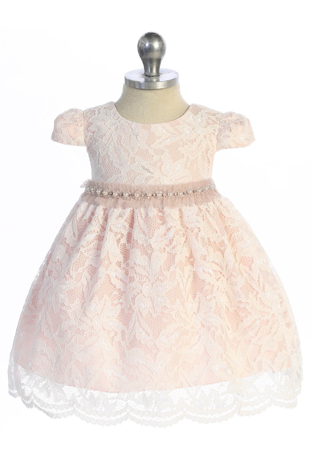 Baby Girl Lace V Back Bow Flower Dress - AS532-B Kids Dream